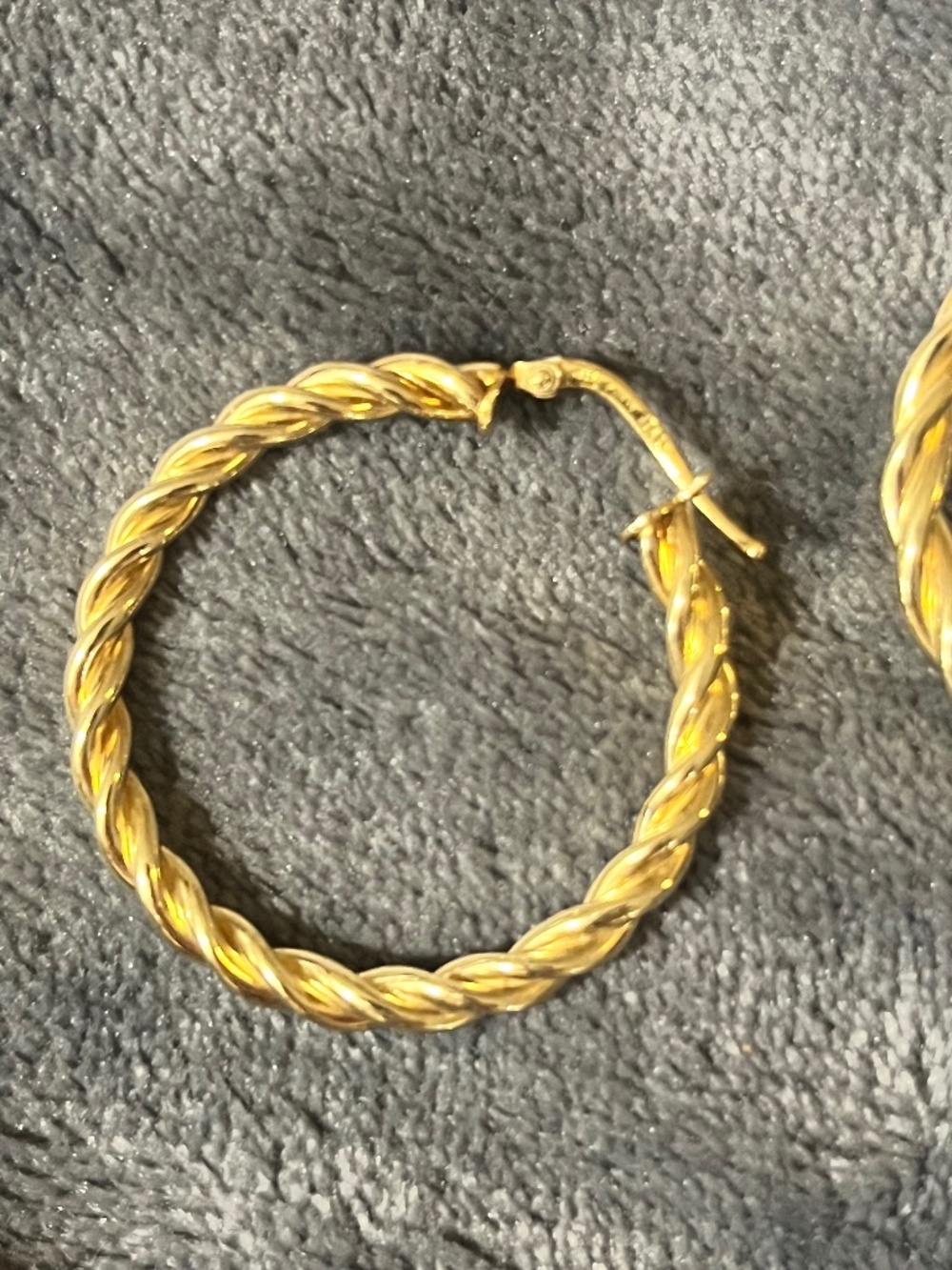 Hoop earrings 18k gold over 925 Sterling silver